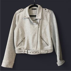 Grey Moto Style Women's Jacket